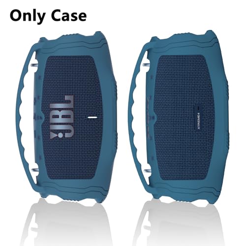 Silicone Cover Case for JBL Xtreme 4 Portable Bluetooth Speaker | Soft Skin Sleeve for JBL Xtreme 4 Protective Carrying Case with Handle, Shockproof and Anti-Scratch Cover (Blue) - color: Blue