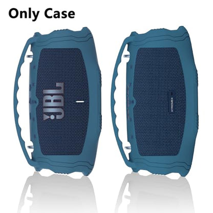 Silicone Cover Case for JBL Xtreme 4 Portable Bluetooth Speaker | Soft Skin Sleeve for JBL Xtreme 4 Protective Carrying Case with Handle, Shockproof and Anti-Scratch Cover (Blue) - color: Blue