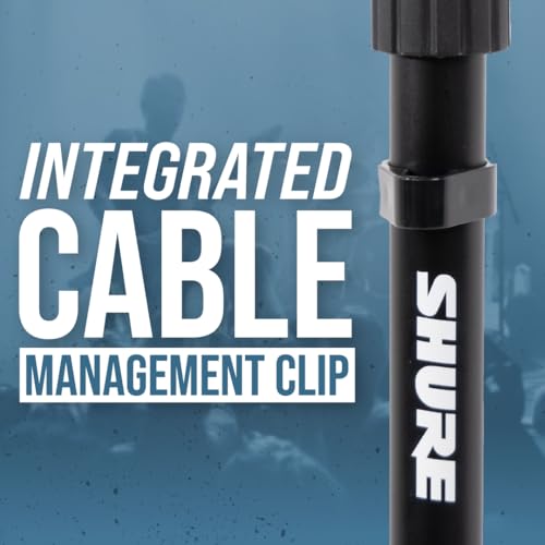 Shure by Gator Tripod Mic Stand with Telescoping Boom (SH-TRIPODSTANDTBM) | Twist Clutch Adjusts Height Between 41-70" Collapsible Tripod Base with Non-Slip Rubber Feet - style: Standard Clutch + Boom