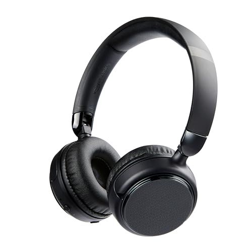Amazon Basics Bluetooth On-Ear Headphones Wireless with Microphone, Deep Bass, 35 Hour Playtime, Foldable, Collapsible, Portable Travel Friendly, Black - size: One Size, style: Wireless