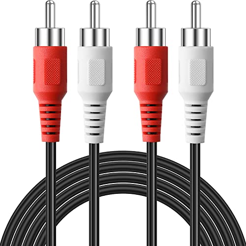 RCA Cables, 2RCA Male to 2RCA Male Stereo Audio Subwoofer Cable Dual Shielded RCA Cord for Home Theater, HDTV, Amplifier, Hi-Fi Systems, Speakers (10 Feet) - style: 10 Feet