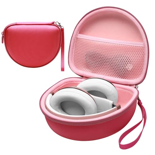 Headphone Case Compatible with Beats Studio Pro/Solo 4 / Studio 3 / Solo 3 / Picun B8 / BERIBES/JLab JBuds Lux ANC Wireless Bluetooth Noise Cancelling Headphones, Magenta+Pink(Case Only) | Hard Carrying Travel Case for Beats Studio Pro/Solo 4/Studio3/Solo