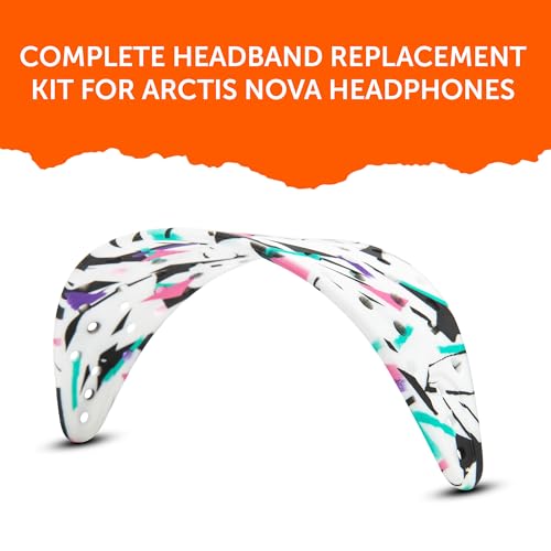 WC HeadbandZ Arctis Nova V2 - Upgraded Wide Silicone Headband Compatible with Arctis Nova Headsets by Wicked Cushions | Wider Weight-Distributing Design, Softer Flexible Silicone | 90's White - color: 90's White