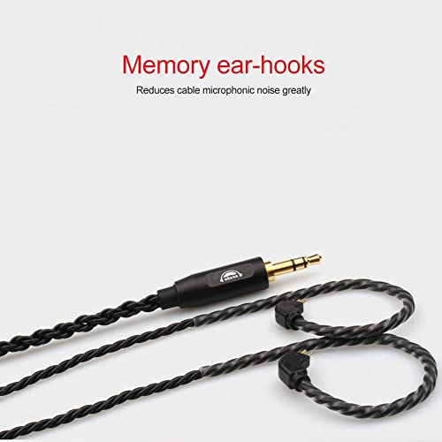 MMCX Upgrade Cable - Detachable Earphone Replacement for Shure se315 SE535 SE846-CL, FiiO FH7 FA9 FH5s FH5 - color: with mic, size: MMCX