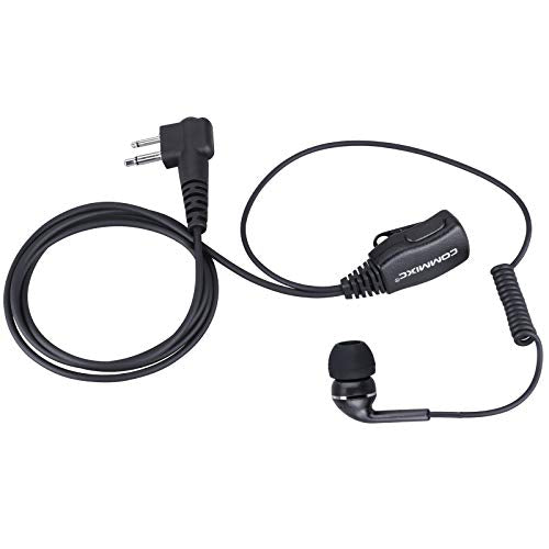 2-Pack Walkie Talkie Earpiece for Motorola 2-Pin 2.5mm/3.5mm Walkie Talkie Headset in-Ear with PTT Mic, Compatible with Motorola Two-Way Radios | Walkie Talkie Headset in-Ear with Mic, Walkie Talkie Earpiece with PTT