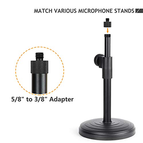 Mic Stand Adapter 5/8 Female to 3/8 MaleThread Screw, 5/8 to 3/8 Adapter for Microphone Stand Mount to Camera Tripod Converter Screw 2 Pack - size: 3/8 2pc