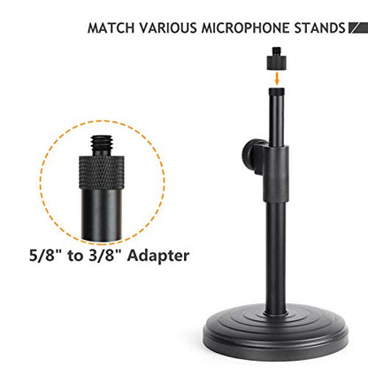 Mic Stand Adapter 5/8 Female to 3/8 MaleThread Screw, 5/8 to 3/8 Adapter for Microphone Stand Mount to Camera Tripod Converter Screw 2 Pack - size: 3/8 2pc