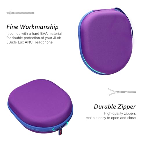 Headphone Headset Case Compatible with JBL Tune 520BT 720BT/BERIBES/KVIDIO/Soundcore by Anker/Sony Wireless On-Ear Headphones, Dark Purple - color: Dark Purple