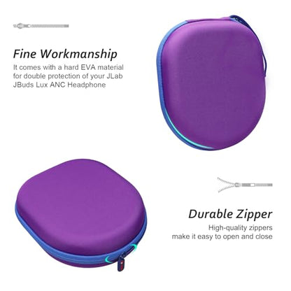 Headphone Headset Case Compatible with JBL Tune 520BT 720BT/BERIBES/KVIDIO/Soundcore by Anker/Sony Wireless On-Ear Headphones, Dark Purple - color: Dark Purple