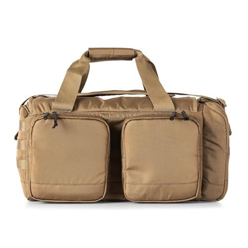 5.11 Tactical Range Ready Trainer Bag, Ammo Molle Duffle, Secure EDC Pack | Style 56567ABR, Range Bag with Shoulder Strap, Padded Compartments, EDC Training Storage, Durable - color: Kangaroo