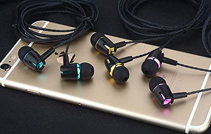 Kamon 5 Pack Earbuds Headphones with Remote & Mic, Earphones Wired Stereo in-Ear Bass for iPhone, Android, Smartphones, iPod, iPad, MP3, Fits All 3.5mm Interface (K1) - color: K1
