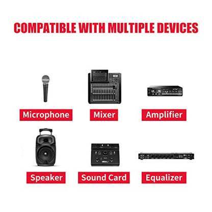 BIFALE XLR Female to 1/4" TRS Cable 6ft 2Pack, Nylon Braided Microphone Cable Balanced 6.35mm (1/4 Inch) TRS to XLR Cable Heavy Duty Mic Cable - size: 6FT 2Pack, style: TRS/XLR Female