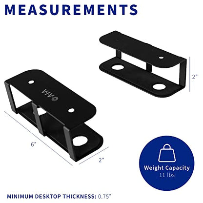VIVO Universal Under Desk Laptop Storage Mount, Tablet Mounting Brackets, Under Table Hidden Docking Station Holder, Multimedia Device Bracket, 3 Parts, Mount-UDLS1