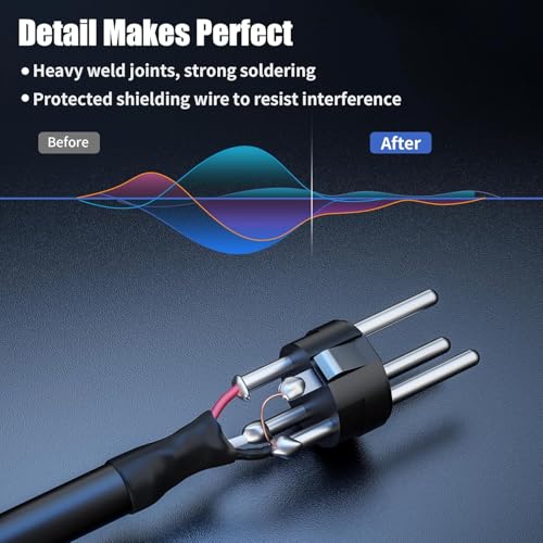 SMALL-EYE XLR Male to Male Patch Cable 10 ft 2-Pack, 3-Pin Balanced | 22AWG OFC Copper, Low Noise Audio, Reliable Connector Fit, Studio and Live Sound - size: M to M -10ft, style: Male to Male