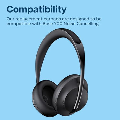 Ear Pads Replacement for Bose NC700 / Bose 700 Noise Cancelling Headphone by MMOBIEL - Protein PU Ear Pad Cushions - Earpads Replacement – Black - color: Black