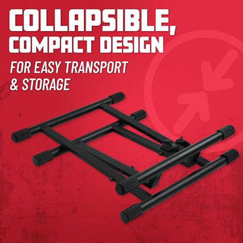 Gator Frameworks Adjustable Guitar Amp Stand, Fits Most Combo Amplifiers | Lift and angle your combo amp for better projection with adjustable height & support for loads up to 176 lb. (GFW-GTR-AMP) - style: Mid Profile Stand