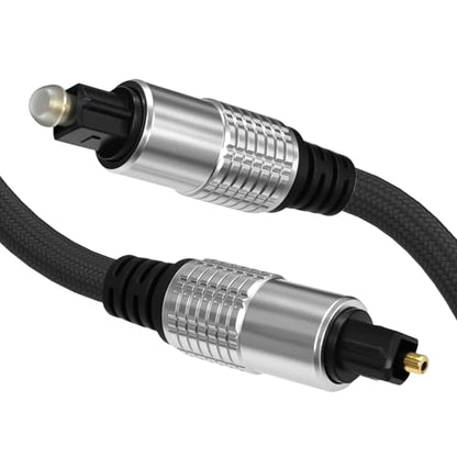 Cyberguys! Optical Audio Cable, Digital Optical Cable with Toslink, 10ft | Braided Digital Audio Cables for Soundbar, TV, Receiver, Speaker, Xbox, PS5, Blu-Ray – Gold-Plated - size: 10ft