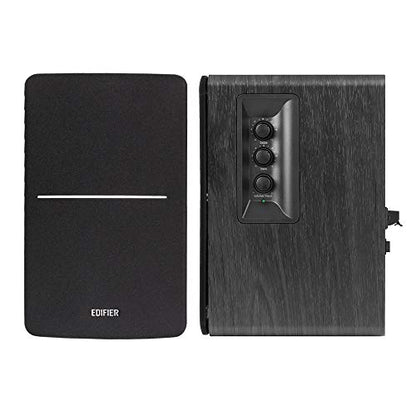 Edifier R1280DBs Active Bluetooth Bookshelf Speakers - Optical Input - 2.0 Wireless Studio Monitor Speaker - 42W RMS with Subwoofer Line Out - Black - color: black