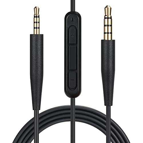Replacement Audio Cable Cord, Aux Wire 3.5mm to 2.5mm for Bose 700 QuietComfort QC45 QC35II QC35 QC25 OE2 Soundtrue Headphones with in line Mic Volume Control - style: With mic