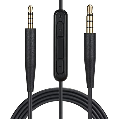 Replacement Audio Cable Cord, Aux Wire 3.5mm to 2.5mm for Bose 700 QuietComfort QC45 QC35II QC35 QC25 OE2 Soundtrue Headphones with in line Mic Volume Control - style: With mic
