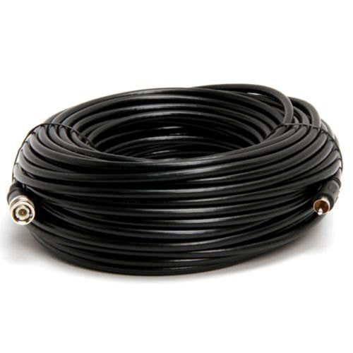 Cmple RG59U 100 Feet BNC Male to RCA Male, 75 Ohm, Coaxial BNC to RCA Video Cable, Black, (457-N) - size: 100FT