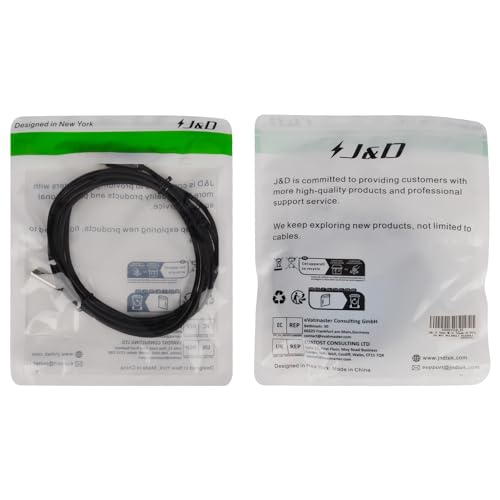 J&D 6.35mm (1/4 inch) to 3.5mm (1/8 inch) Headphone Jack Adapter 9 Feet, Gold Plated 3.5mm Female TRS to 6.35mm Male TRS Stereo Audio Cable for Guitar Amp, Amplifiers, Headphones Extension Cable - size: 9 Feet