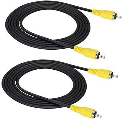 RCA Audio Subwoofer Cable 1 RCA Male to 1 RCA Male Audio/Video Cord S/PDIF Coaxial Cable, Digital AUD Nickel Plated RCA to RCA Cable for Subwoofer, Amplifier, Home Theater [5FT/2pack]