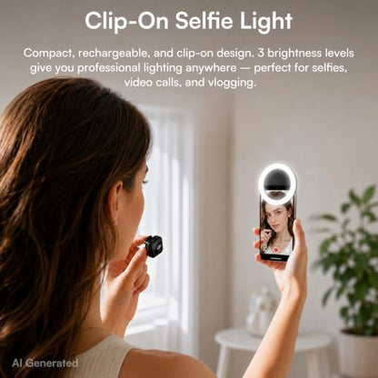 DJI Mic Mini Combo + Silicone Case + Colorful Wind Muff + Selfie Light | Wireless Microphone for iPhone/Camera/Android, Ultralight, Detail-Rich Audio, 48h Use, Noise Cancelling, Streaming, Vlog