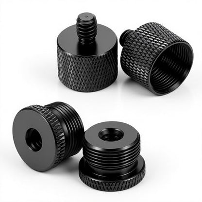 4 PCS Mic Stand Adapter, 5/8 Female to 1/4 Male and 1/4 Female to 5/8 Male Screw Thread Set, Microphone Tripod Adapter for Mic Stand Boom Arm Camera