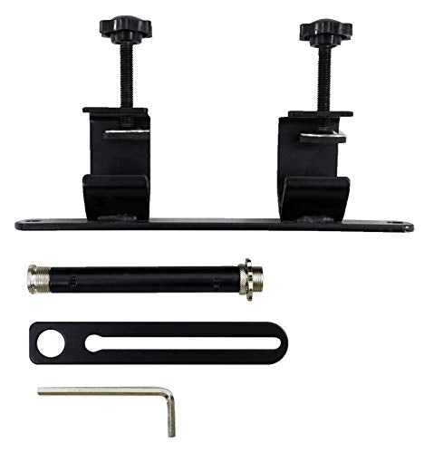 Rockville ROCKSHIELD 3 Studio Mic Isolation Shield Bundle with RVES05 Stand | 5-panel design, 2" acoustic foam, Stand mountable, Heavy-Duty Tripod Speaker Stand, 2-Items