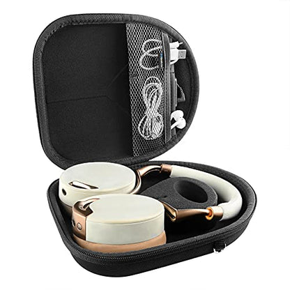 Geekria Shield Headphones Case Compatible with Bose QC Ultra II, JBL Live 650BTNC, B&O Beoplay H100, Replacement Protective Hard Shell Travel Carrying Bag with Cable Storage (Black)