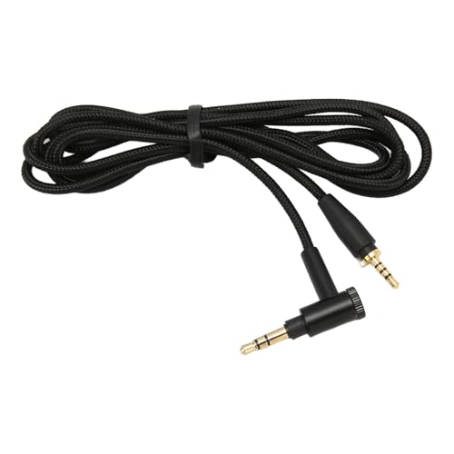 Diyeeni 3.5mm Audio Cable 90 Degree Right Angle, 1.5m/4.9ft Nylon Aux Cord for XL, Compatible with Car, Tablets, Headset, Gold Plated 3.5mm Male to Male Audio Cable