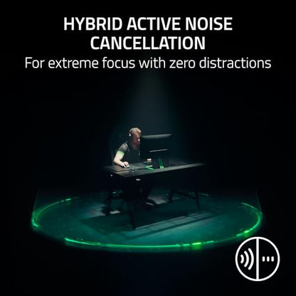 Razer BlackShark V3 Pro Wireless ANC Gaming Headset for PC, Black | Full Band Mic, 50mm Drivers, 2.4 GHz, Bluetooth, USB, 3.5mm, Works with Mac, PS5, Nintendo Switch, Smartphone, 70 Hr Battery - color: Black, style: PC