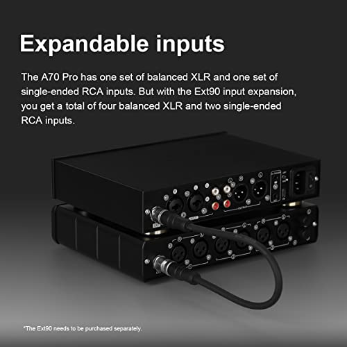Topping A70 Pro Fully Balanced Headphone Amplifier 17000mW*2 Relay Volume Control Pre Amp with Remote Control(Silver) - color: Silver
