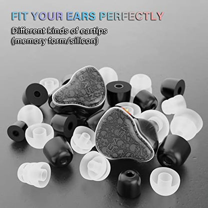 BASN Bmaster5 in Ear Monitor Headphone,1DD+4BA 5 Driver Musician IEM Earbud | 10mm DLC Diaphragm, Pentaconn Connector OFC Cable, Aluminum Case, Noise Isolation IEM for Drummer Audiophile (Midnight Black) - color: Midnight Black