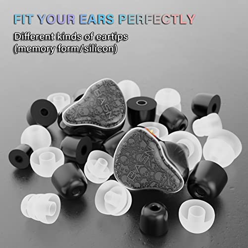 BASN Bmaster5 in Ear Monitor Headphone,1DD+4BA 5 Driver Musician IEM Earbud | 10mm DLC Diaphragm, Pentaconn Connector OFC Cable, Aluminum Case, Noise Isolation IEM for Drummer Audiophile (Midnight Black) - color: Midnight Black