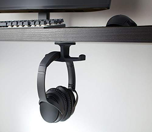 GLORIOUS Trident – Under Desk Gaming Headset/Headphone Stand Mount Holder (VR Headset Compatible)