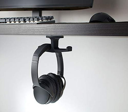 GLORIOUS Trident – Under Desk Gaming Headset/Headphone Stand Mount Holder (VR Headset Compatible)