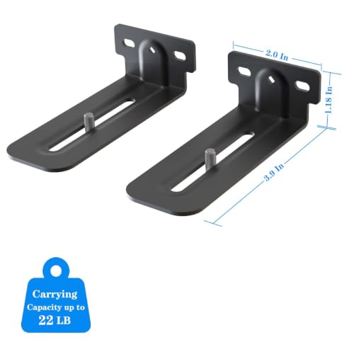Soundbar Wall Mount Bracket Universal Soundbar Mount Shelf Depth Adjustable for Bose, Samsung, Vizio, LG, Dolby Atmos Soundbars (Black: V01) - color: Black: V01