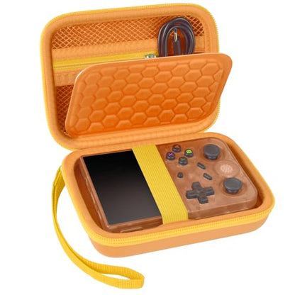PAIYULE Travel Carrying Case for R36S RG353V RG353VS Handheld Game Console - color: Orange, style: For R36s
