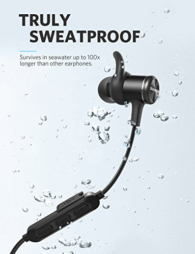 Anker Bluetooth Headphones, Soundcore Spirit Sports Earbuds, Bluetooth 5.0, 8H Battery, IPX7 Waterproof, SweatGuard, Comfortable Wireless Headphones