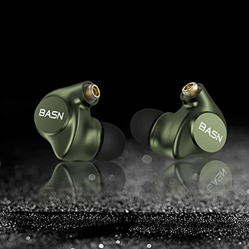 BASN Metalen 4 Drivers in-Ear Monitor Headphones (Metallic Green) - color: Green