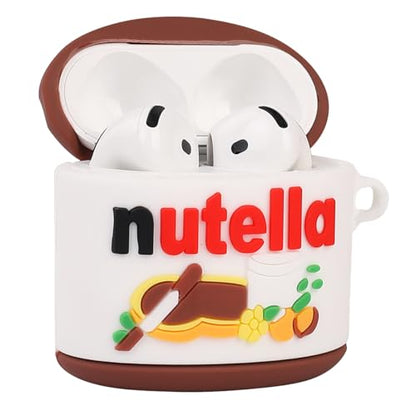 Cute Case for AirPods 4th Generation, for AirPods 4 Wireless Earbuds, XMBYGY Silicone Cartoon Charging Case Shockproof Protective Headphones Cover with Carabiner for Man Woman Teen - color: Nuts