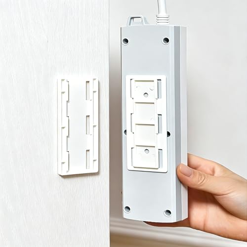 Adhesive Sliding Wall Mount Holder Removable Track Bracket Organizer for Home Storage Desk Hanging Easy Install Set 6PCS - color: 6 Pcs Beige