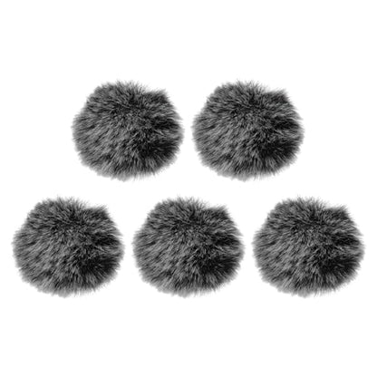MECCANIXITY Furry Microphone Windscreen 10mm x 55mm Mic Cover Windshield for Indoor Outdoor Microphone Black,White,Gray 5 Pack - color: Black ,White,Gray