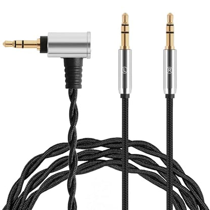 Monitor Headphone Cable,Dual 3.5mm Over-Ear Headphone Wire,High Purity Oxygen Free Copper AUX Cord Compatible with Hifiman HE560 Meze 105 AER MDR Z1R for Musicians Audiophiles 3.5mm - style: 3.5mm Plug