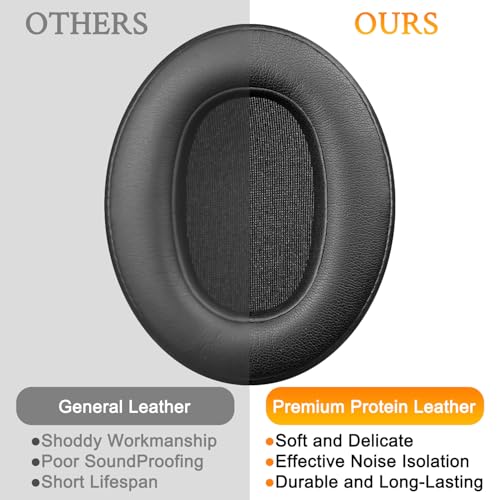 SOULWIT Earpads for Sony WH-XB900N (Not Fit WH-XB910N) - Black | Also for WH-CH710N/WH-CH720N/WH-RF400/MDR-RF895RK Headphones - color: Black