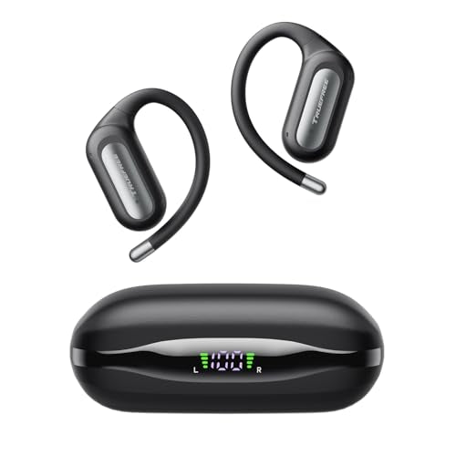 truefree DS1 Open-Ear Headphones, Bluetooth 6.0 Wireless Earbuds | Ear Hooks, Spatial Sound, 4 Mics Clear Calls, 40H Playtime, Multipoint Connection, IPX5-Rated for Sports, Snug Fit