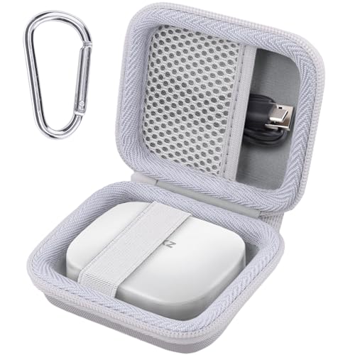 co2CREA Hard Case for SHOKZ OpenFit Pro Open-Ear Earbuds, White | Mesh Accessory Pocket, Charging Cable Storage, Lightweight Design, Carabiner Clip - color: White Case, style: For OpenFit Pro