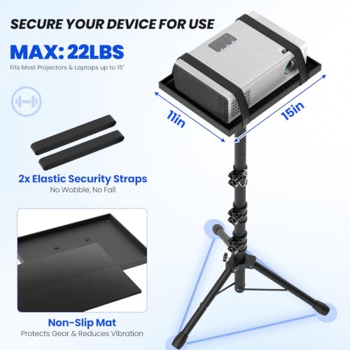 Projector Stand Tripod Laptop Stands Height Adjustable - size: B：23.5"-63.5"